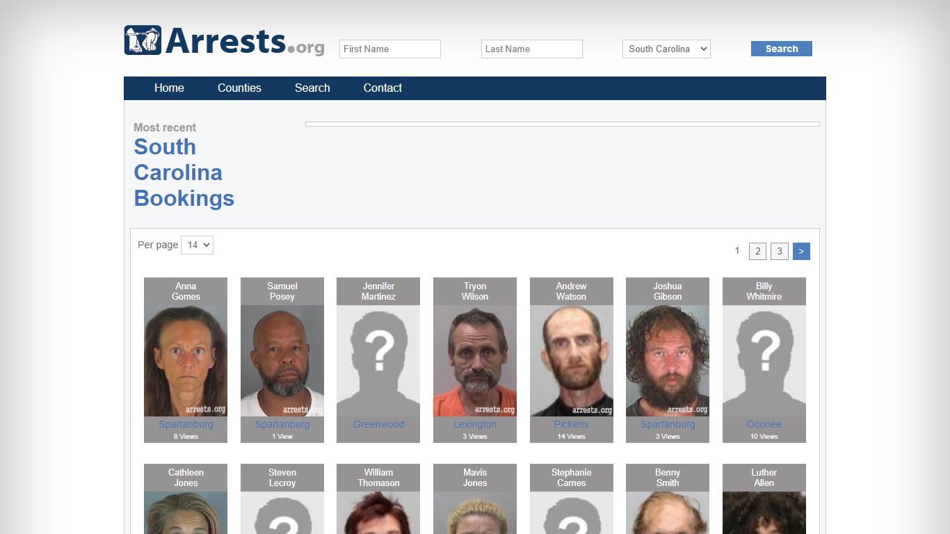 South Carolina Arrests and Inmate Search